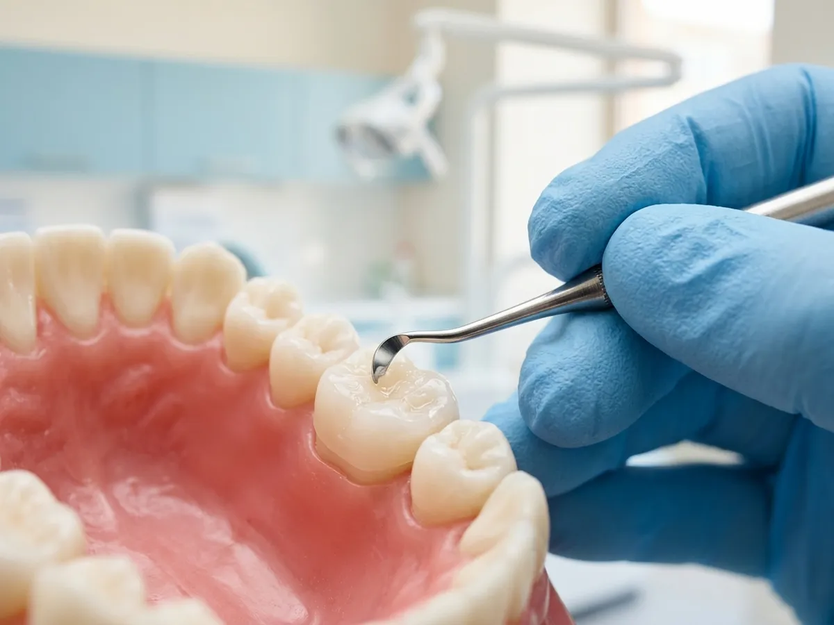 Ricostruzione di un dente su modello