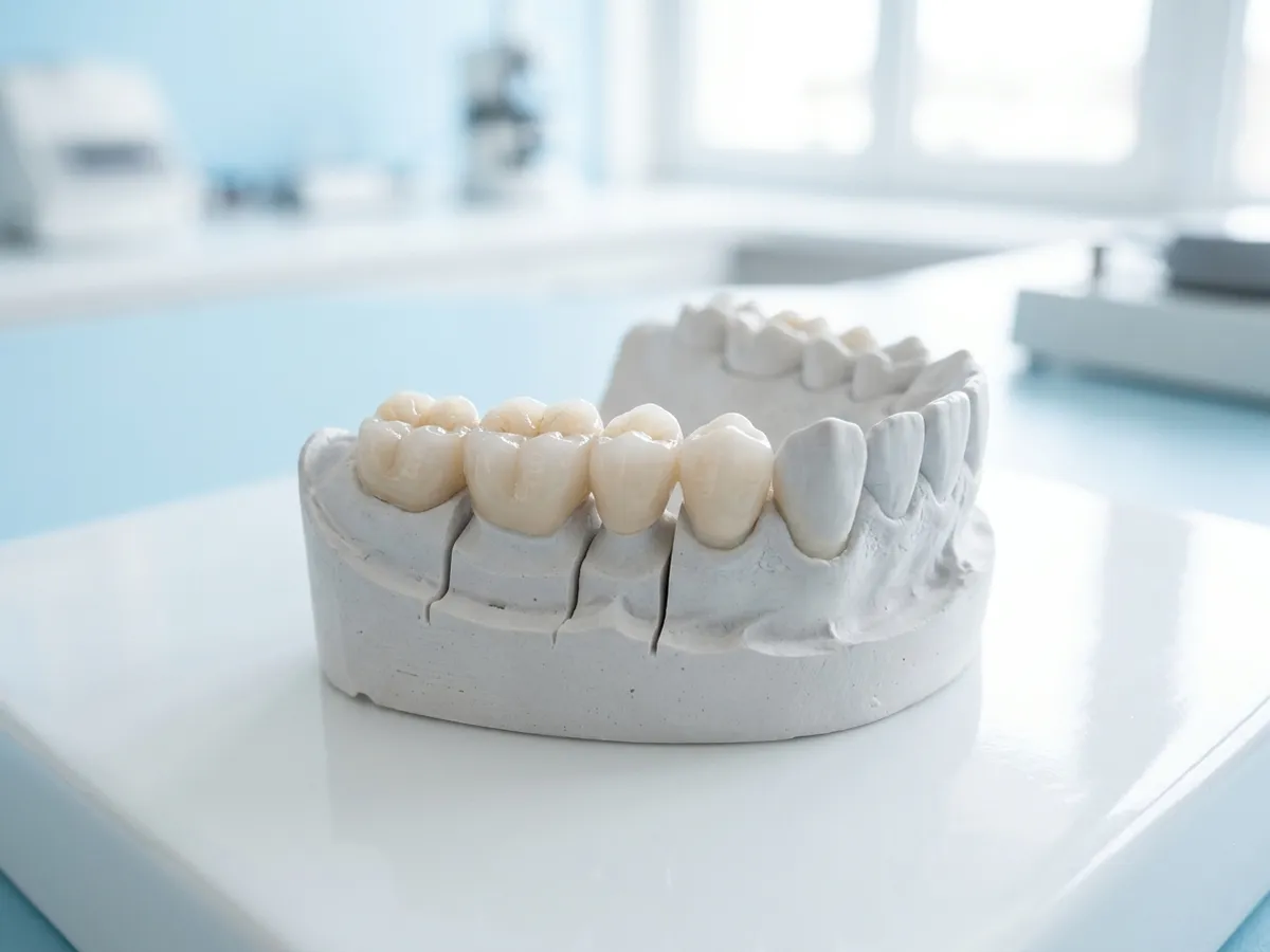Corone e ponte in ceramica su modello