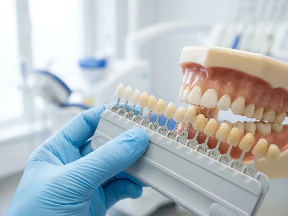 Scala colori per lo sbiancamento dentale